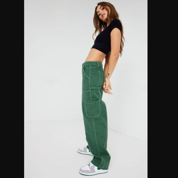 Garage Dani Carpenter Mid Rise Cotton Cargo Pants Trekking Green Size 5 - Picture 3 of 16